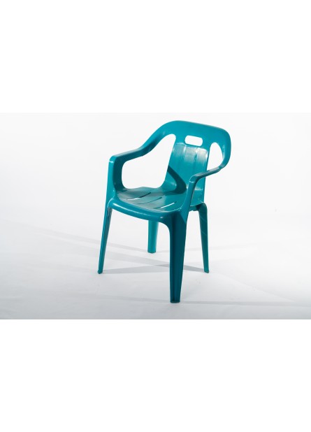 SILLA FIJA PLASTICA TURQUESA